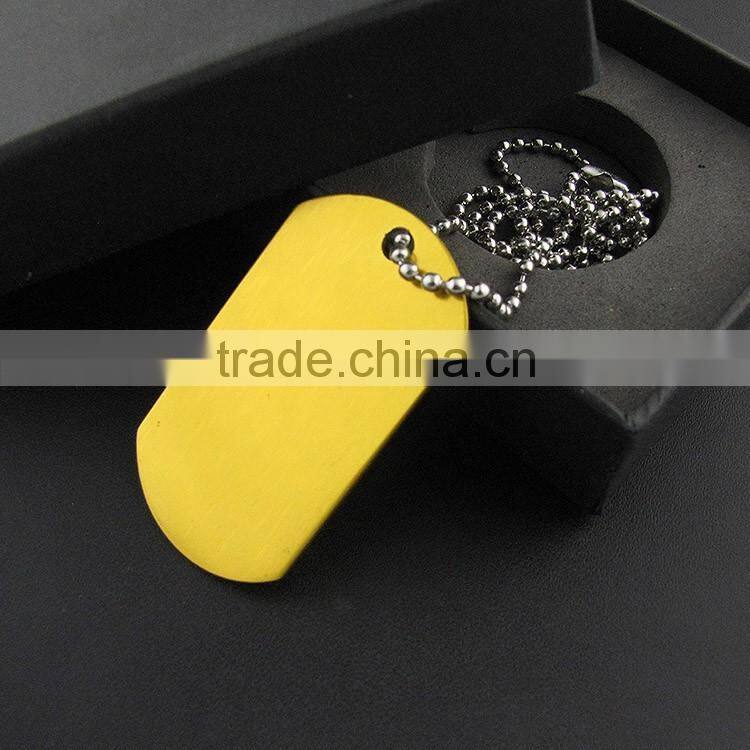 Stainless Steel Silver Blank Dog Tag Pendant Husband Wife Friendship Gift Personalized Necklace