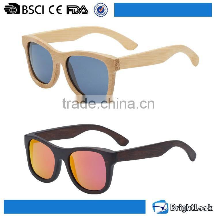 Wholesale mirror sunglasses custom engraved logo,truecolor zebra bamboo wood polarized sunglasses