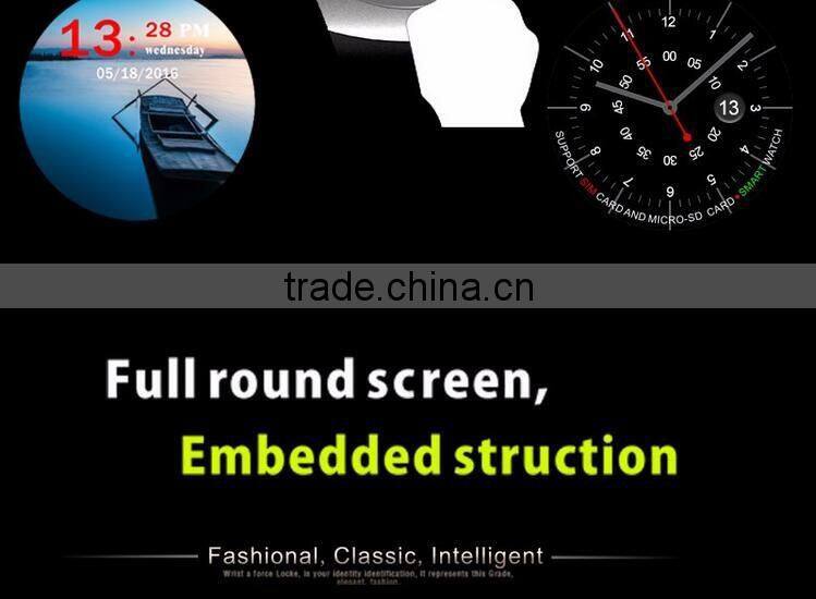2016 New Product Smart Watch Android/IOS Digital-watch Bluetooth Reloj Inteligente SIM Round Heart Rate Monitor Watch Clock