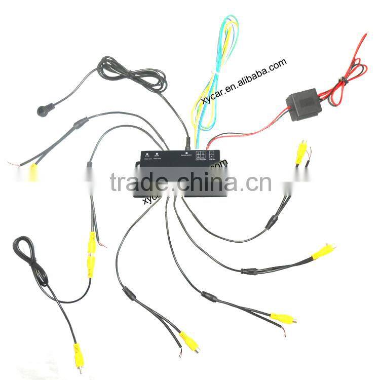 4 channels video control box,quad cameras control box and video system for vehicle ,mdvrXY-6029