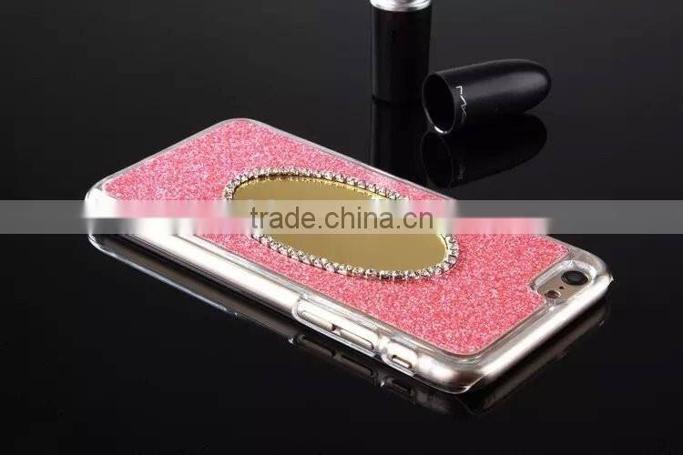 Special design mirror phone case makeup case for iphone 6 6plus with lighted mirror
