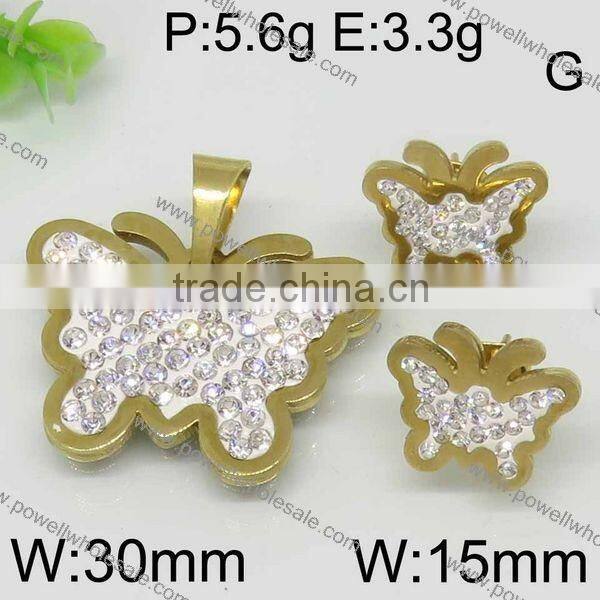Fashion deisgns diamond gold set custom jewelry china supplier