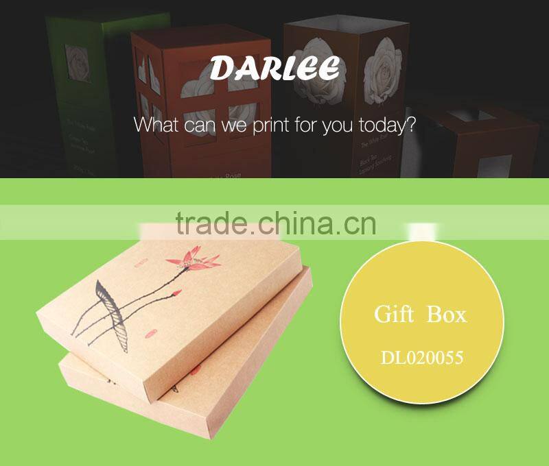 Hot sale recyclable kraft paper gift packing handkerchief with lid