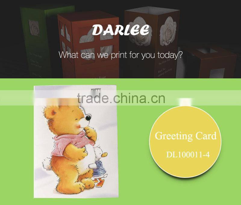 2016 China oem embossing hot stamping foldable luxury art paper music greeting cards