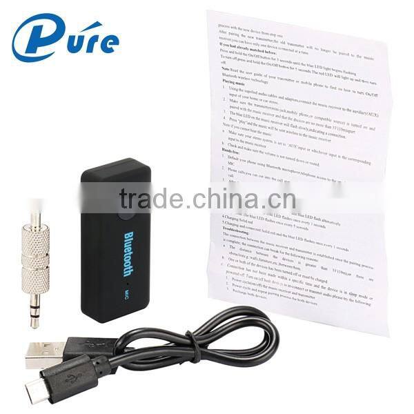 Wireless AD2P Bluetooth Music Audio Stereo Handsfree Receiver for Car