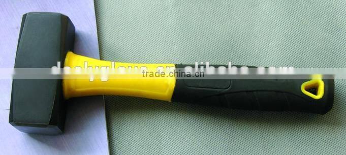 double-face sledg hammer with wooden handle/fiberglass handle/plastic handle 25lb sledge hammer steel handle sledge hammer