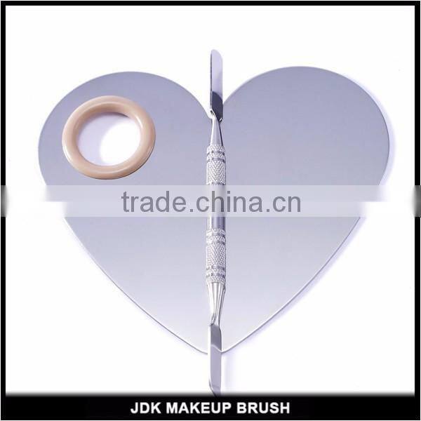 Heart Shape Makeup Palette Spatula Stainless Steel Pallet Makeup Artist Tools for Blending Cosmetic Foundation Shades Kit