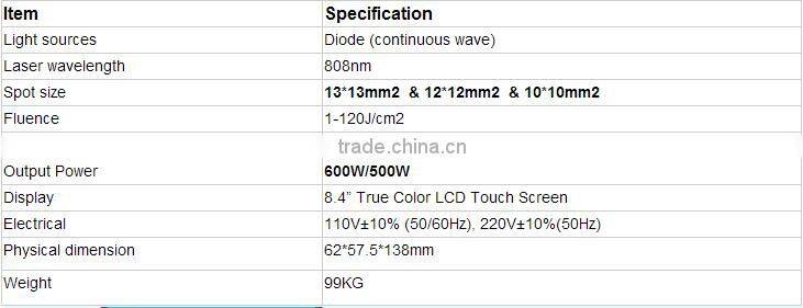 600W Germany DILAS Laser Bar diode laser hair removal machine