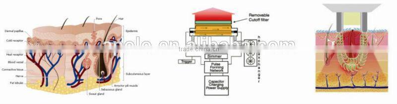 Multifunction IPL RF Nd YAG laser hair removal beauty machine
