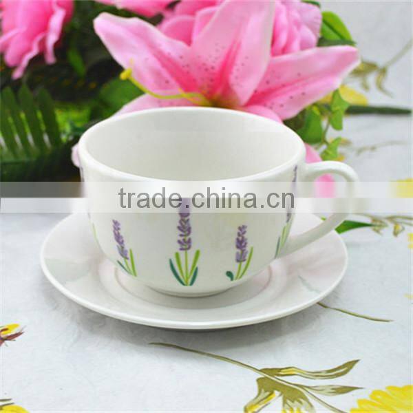 Porcelain antique coffee cup and saucer