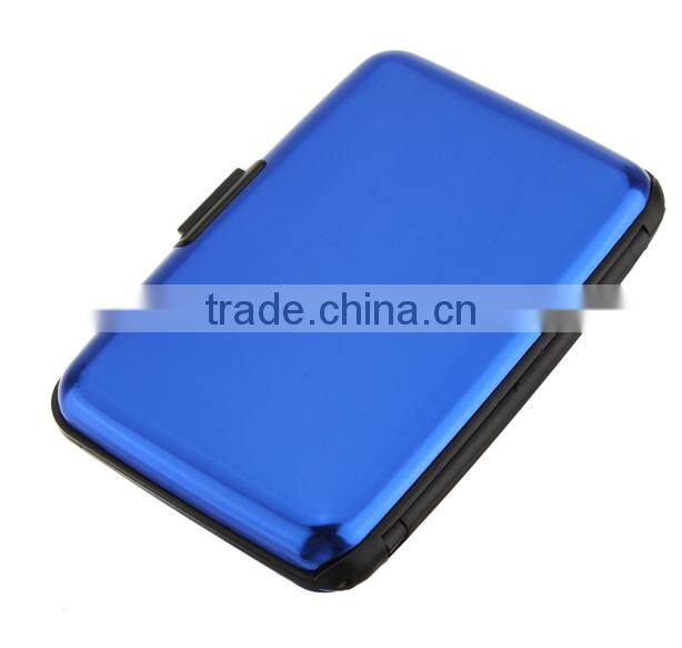 Wholesale 9 Colors NEW Deluxe Aluma Wallet Credit Card Holder Anti RFID Scanning Aluminum Case Box