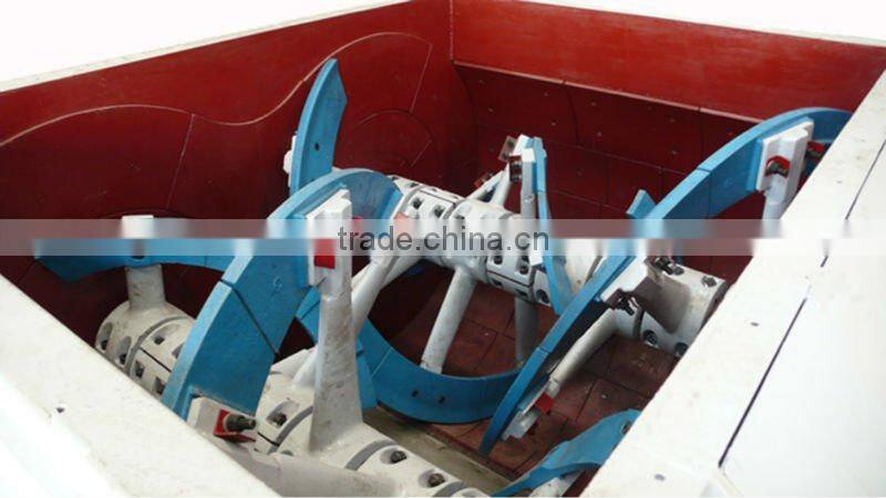 concrete mixer,twin-shaft concrete mixer with screw mixing blades