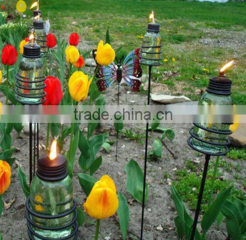 Mini Mason Canning Fruit Jar Garden Patio Stakes NO LAMPS