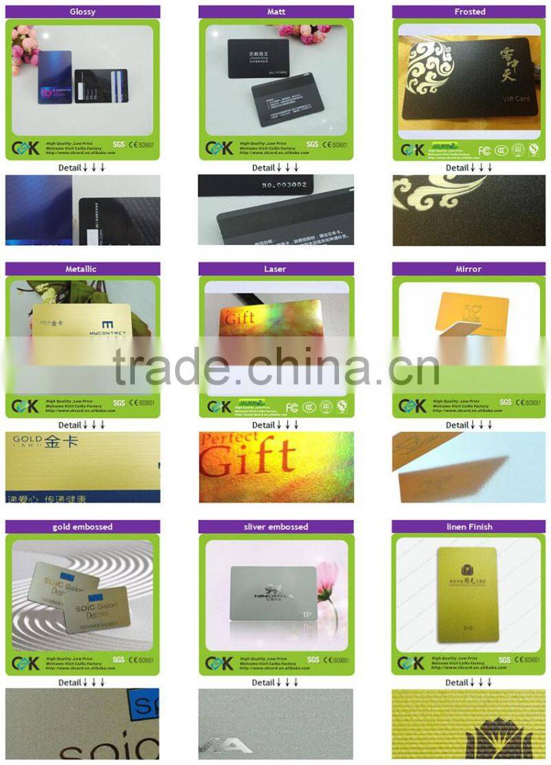 fashion high quality transparent clear plastic membership cards