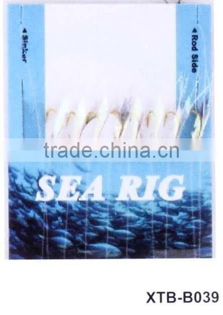 cheap gold color hook small feather tail soft sabiki lures sea rig