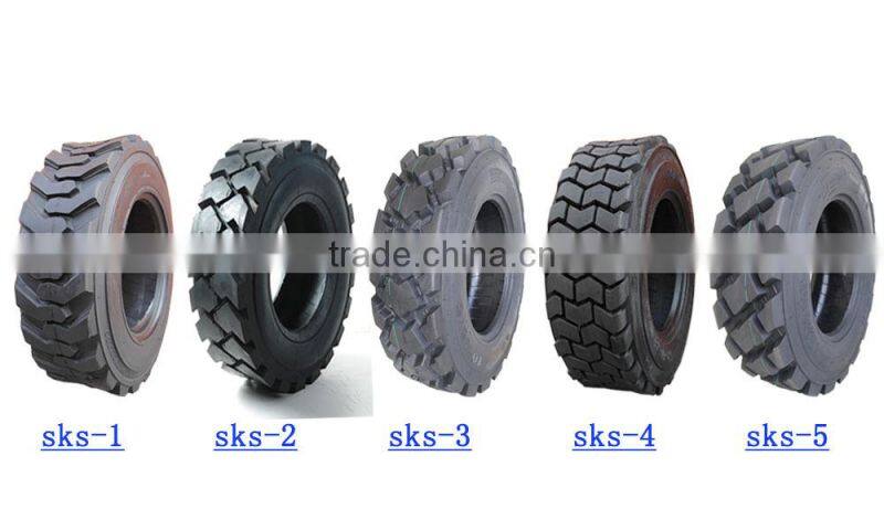 China factory bobcat tyre backhoe skid steer loader tyre L5 10-16.5 12-16.5 14-17.5 11L-16 for sale