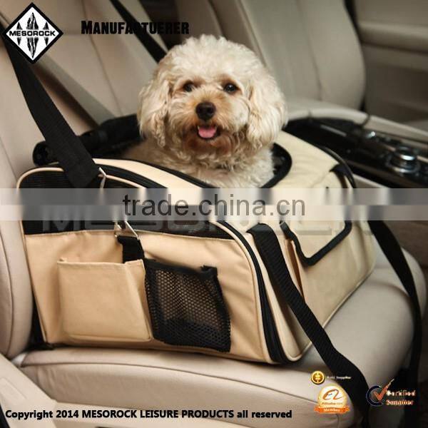 Portable Breathable Pet Booster Seat with Storage Pocket Car Pet Carrier