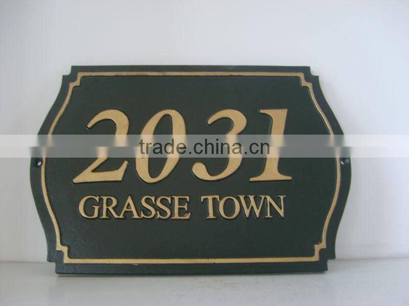 casting aluminum yard sign decorative part