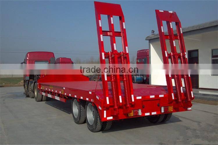 40ft Dimensions tri-axle low bed truck trailer or high bed semi-trailer truck