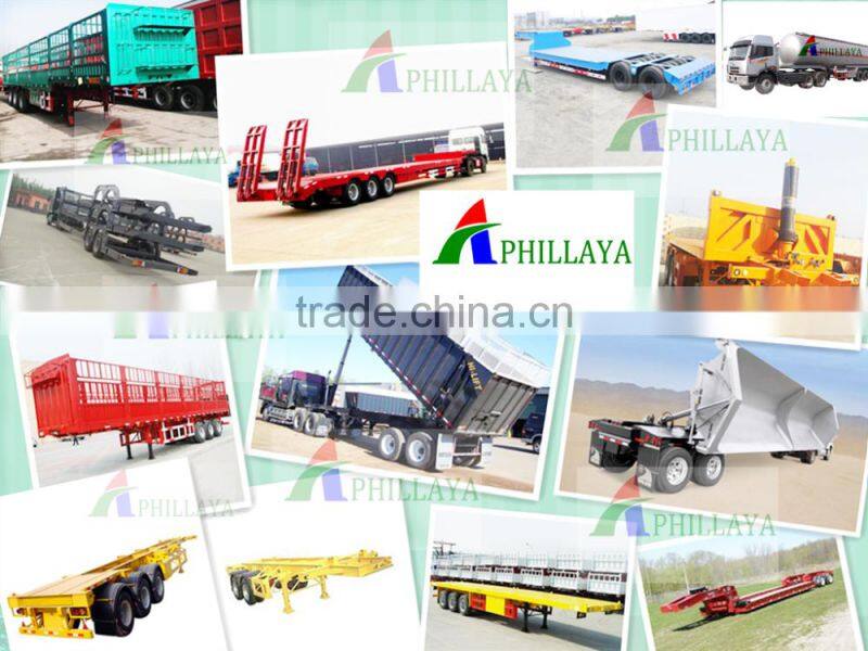 Phillaya semi trailer 2 axle 3 axle 20ton 30ton 40ton skeleton container utility trailer for sale