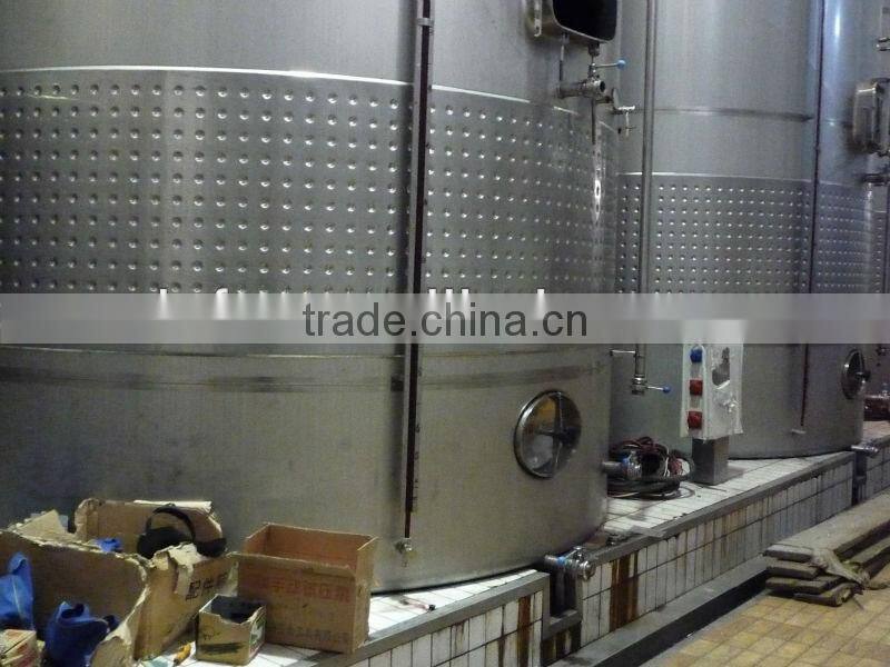 Stainless steel 304 dimple jacket wine fermentation tank/cooling jacket wine tank