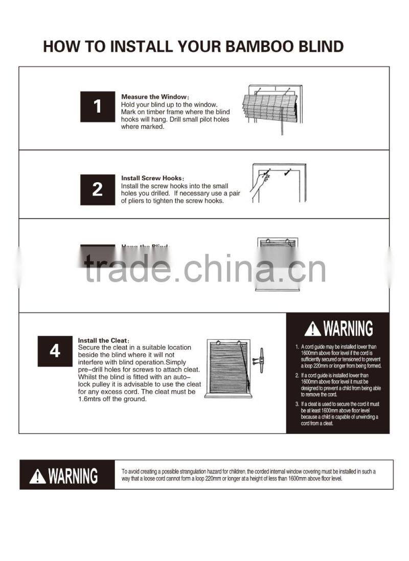 Outdoor bamboo blind window blind curtain