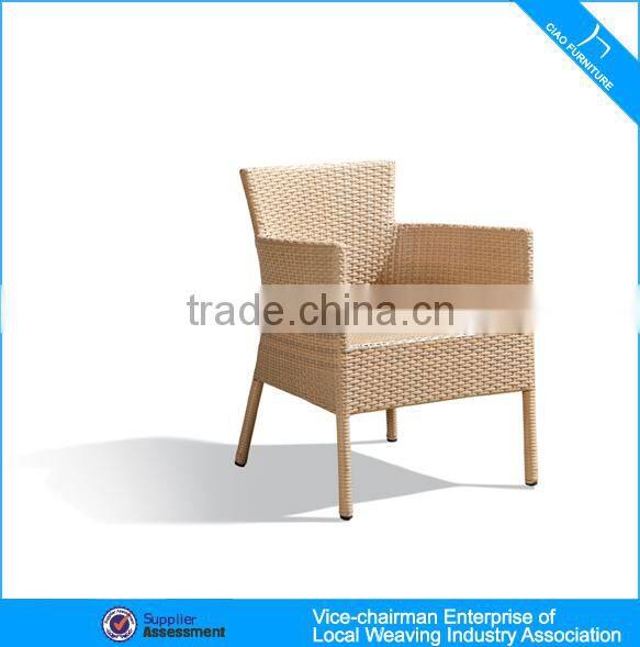C - 2009 power coated aluminum outdoor rattan arm chair