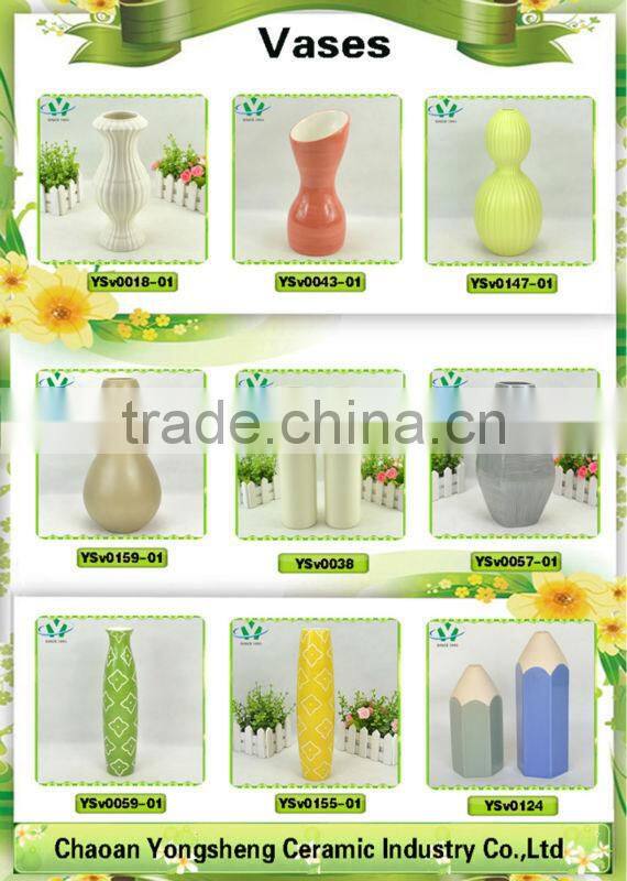 2014 orange round Ceramic Decorative Modern Vases
