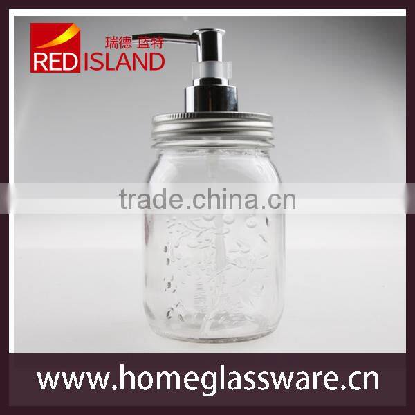 Mason Jar Soap/Lotion Dispenser - Your Choice of Jar Color and Pump Style