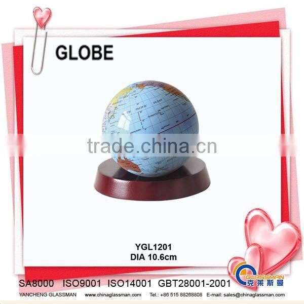 plastic vintage world tabletop globe plastic deskpot globe with wood base YGL1204W