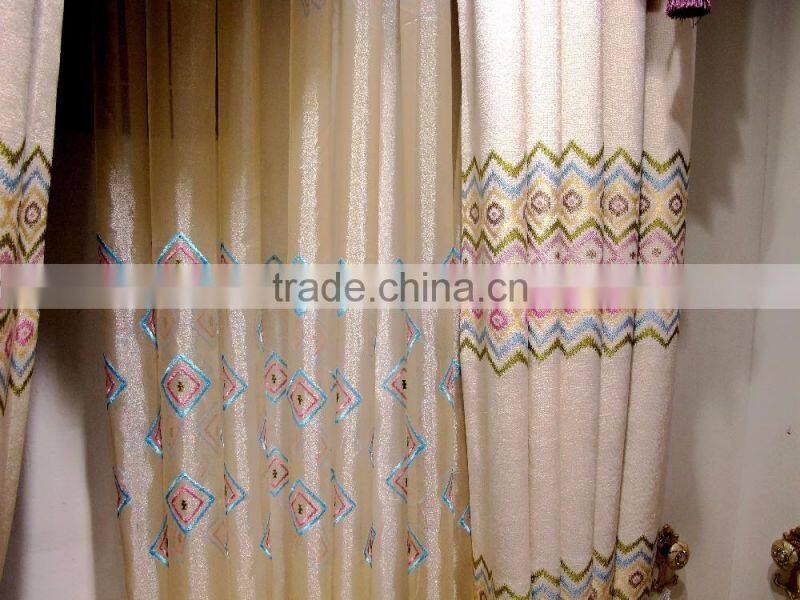 Made in China Luxury Embroidered Hotel And Home curtains And Drapes With Backing Valance