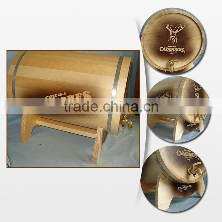 Newly Designed China Factory Custom Wooden Coffee Wine Barrel