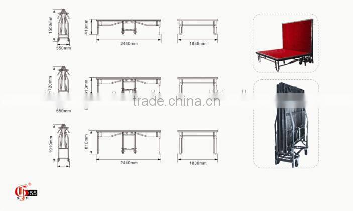 Strong good quality Folding event wedding mobile stages for sale