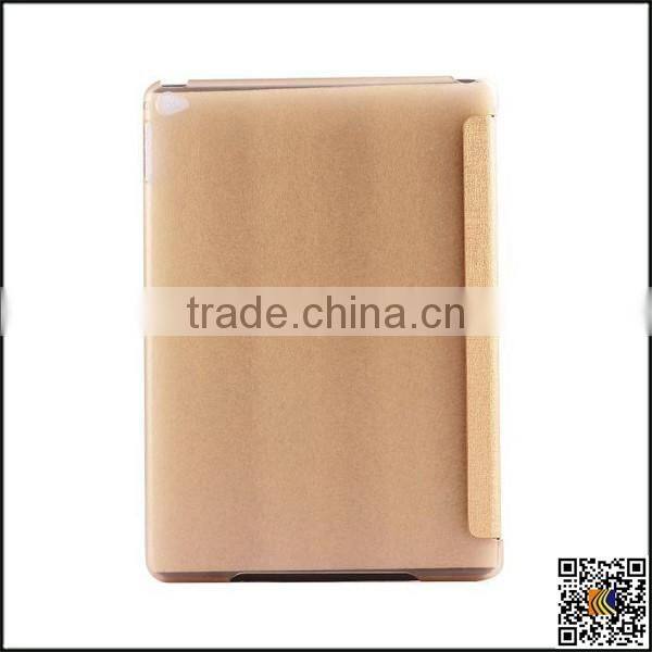 Three Fold Flip Leather Cover PC Back Case Smart Cover For iPad 6, leather case