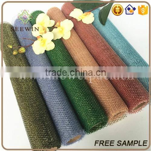 high quality christmas deco mesh for flower packing
