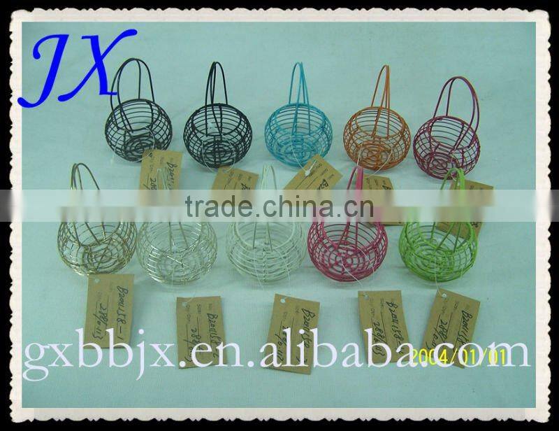 Metal craft basket for Easter decoration
