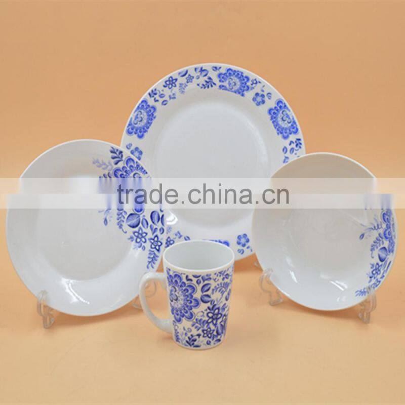 White plain ceramic plates dinnerware sets