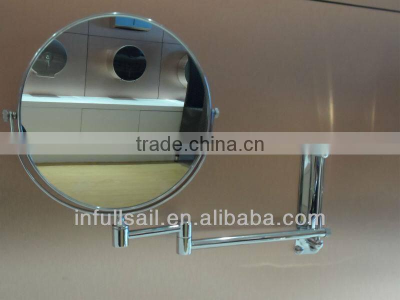 Movable Mirror,Chrome Framed Silver Bath Mirror,Bath Mirror With Shelves