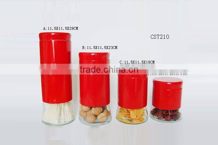 good-looking durable aitight glass jar with stainless steel lid