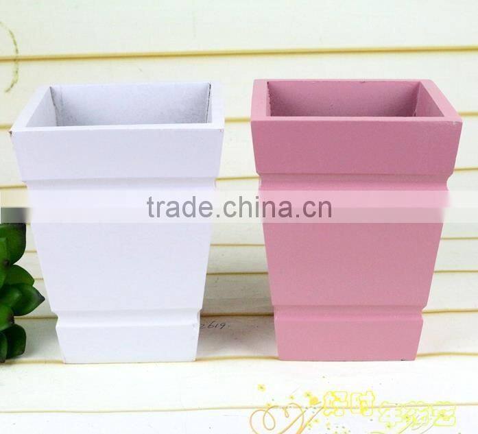 Desktop small wooden flower vase for decor ,Shooting props