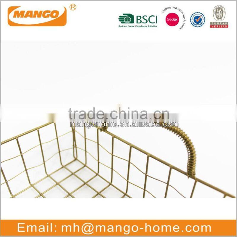 Metal Rectangular Shape Fruit Storage Basket