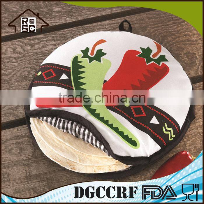 100% Cotton Tortilla Warmer,Microwave Tortilla Warmer,Customized Printing Tortilla Warmer