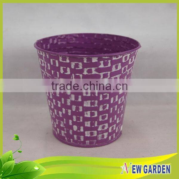 Factory price unique handicraft galvanized pot for garden