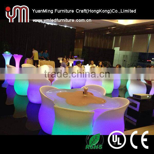 Led Flower Shape Party Table and Chair