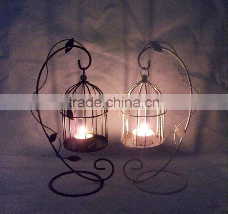 Metal Bird Cage shape Candle Rack, Wedding Table Decoration Candle holder