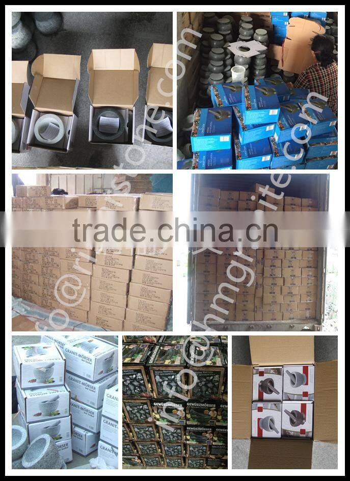 HOT SALE natural granite stone mortar and pestle for Europe market