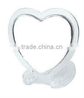 Lacy frame & pure plastic Cosmetic Mirror with pink foot