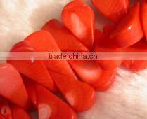 hot wholesale 16" 12-14mm red melon seeds shape loose coral gemstone beads