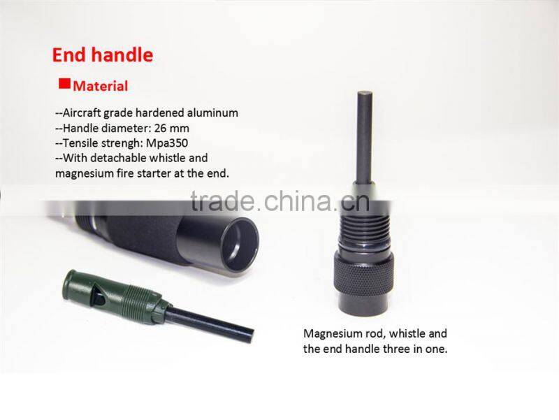 New Model Outdoor Multifunction Hunting Gear Shovel Knife Saw Hoe Fire Starter Flint