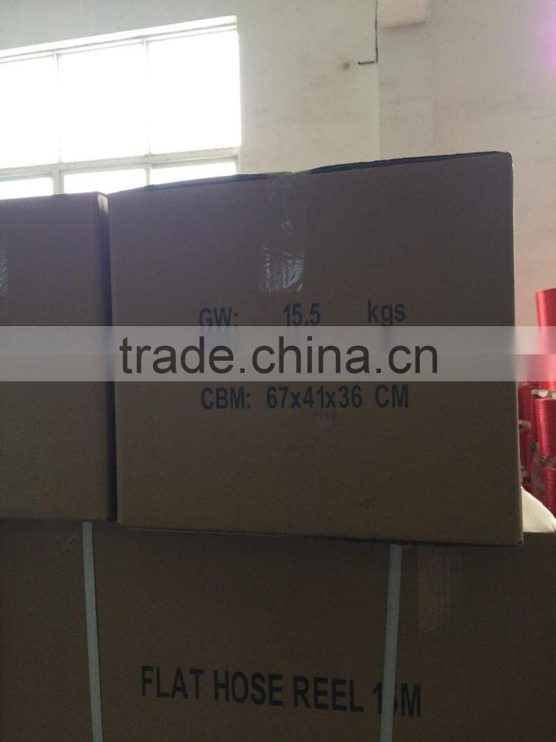 50ft 15M REEL FLAT GARDEN HOSE with 7 function sprayer